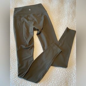 Lululemon align 28” leggings, dark olive size 2